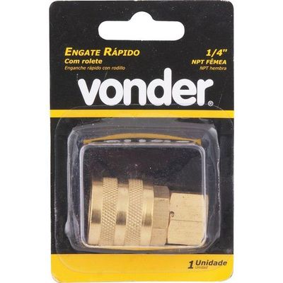 Engate Rápido Fêmea 1-4" Npt Latão Com Rolete - Vonder