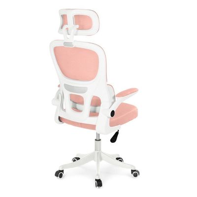 Kit 4 Cadeiras De Escritório Executiva Viena Com Regulagem De Altura - Rosa