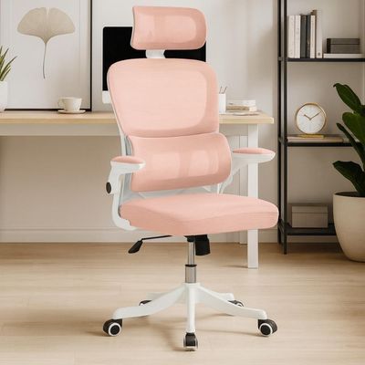 Kit 4 Cadeiras De Escritório Executiva Viena Com Regulagem De Altura - Rosa