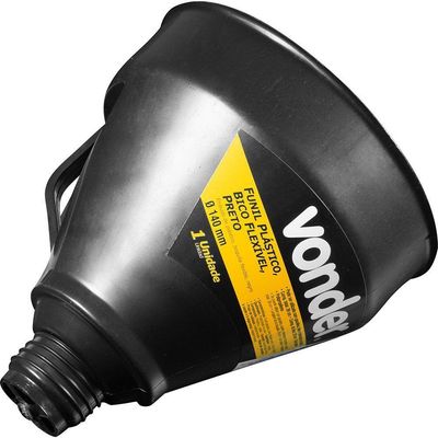 Funil Plástico Bico Flexível Preto 140mm - Vonder