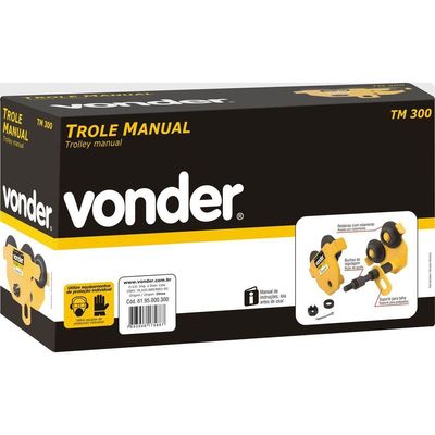 Trole Manual 3,0 Toneladas Largura 100-203mm Tm300 - Vonder