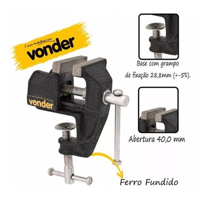 Torno Morsa De Bancada Tipo Mini 2.3-4" Abertura 40mm Vonder