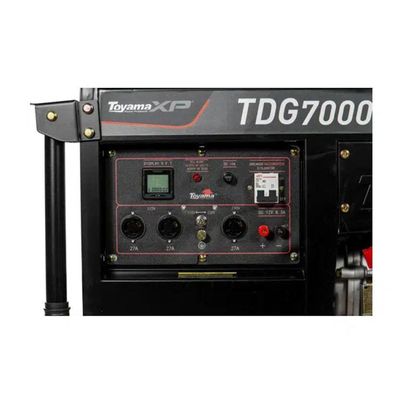 Gerador Diesel Toyama Refrigerado à Ar 6000w Bivolt 115-230v P.manual Alternador Cobre Tdg7000xp