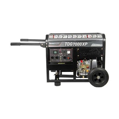 Gerador Diesel Toyama Refrigerado à Ar 6000w Bivolt 115-230v P.manual Alternador Cobre Tdg7000xp