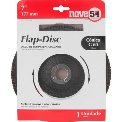 Flap-disc Cônico 7" G60 Costado Fibra - Nove54