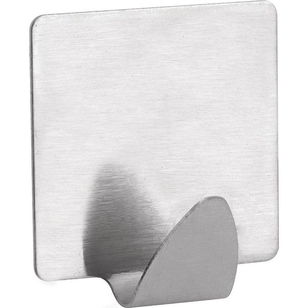 Gancho Adesivo Quadrado Em Inox Com 2 Peças - Vonder