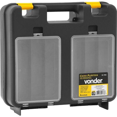 Caixa Plástica Para Furadeira 340x340x130mm Com Divisão Vd70