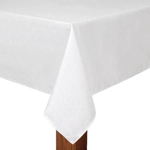 Toalha De Mesa Copa E Cia Versatile Leah Silver - 8 Lugares Quadrada