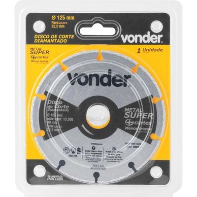 Disco Corte Diamantado 125mm Metal Super - Vonder