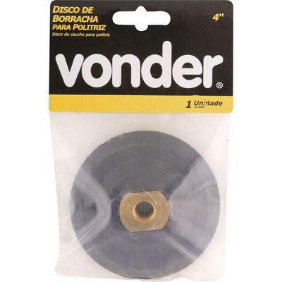 Disco De Borracha 4" Rosca M14 Para Politriz - Vonder