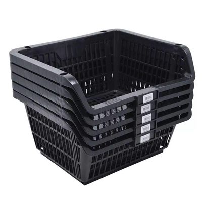 Conjunto 5 Cestos Expositor Empilhável Preto Presto