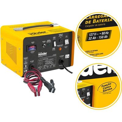 Carregador De Bateria 32-150ah 12V Cbv1600 - Vonder 110V