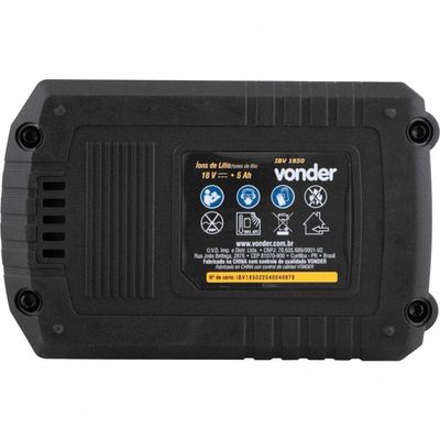 Bateria 18 V íons De Lítio 5.0 Ah Ibv 1850 Vonder