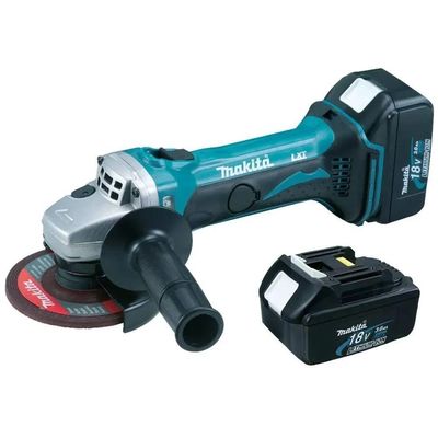 Esmerilhadeira Angular 115mm 4-1-2'' 11000 Rpm Com Bateria Carregador E Maleta Dga452rfe Makita