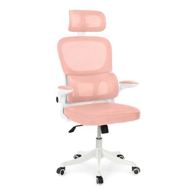 Kit 2 Cadeiras De Escritório Executiva Viena Com Regulagem De Altura - Rosa