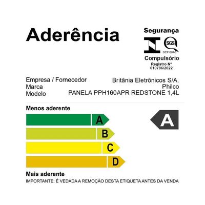 Panela Redstone Definitive Pph160apr Philco 1,4L