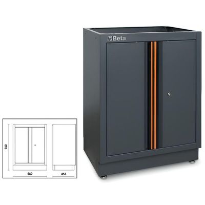 Móvel Fixo 2 Portas Fechadura Com Prateleira C45pro Ma Beta