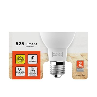 Lâmpada Led Par20 100-240v 2700k 7w Irc 80 Ip65 Black=decker