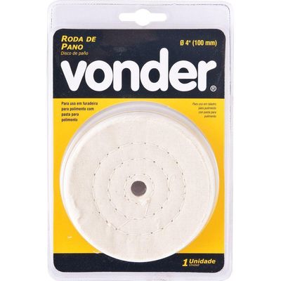 Roda De Pano 4x1-2" Furo 10mm Para Polimento - Vonder