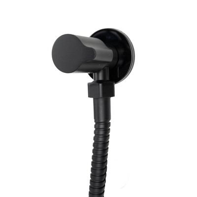 Ducha Higiênica Banheiro Chuveirinho Com Regulador Jato Preto Fosco Grafite Black 1/4 De Volta