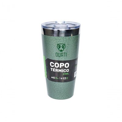 Copo Termico Quati Com Tampa 473ml Verde V2 - Cv2st473ml