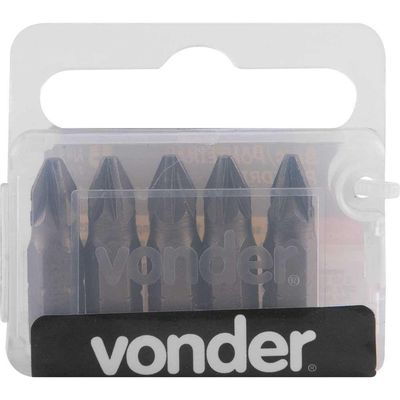 Jogo De Bits Ponteira Pozidrive Com Enc 1-4 Nº 2x25mm Vonder