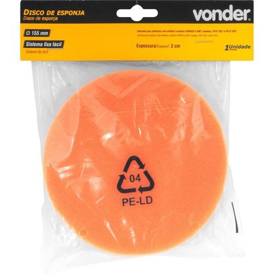 Disco De Esponja 155 Mm Fixa Fácil Vonder