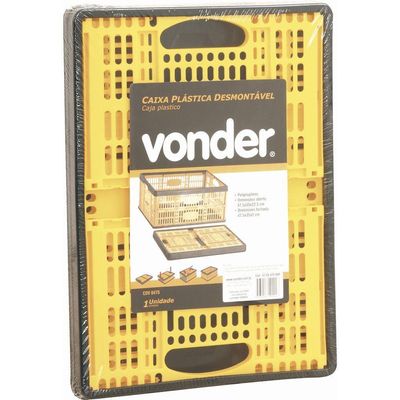 Caixa Plástica Desmontável 475x350x225mm 10kg Cdv0475 Vonder
