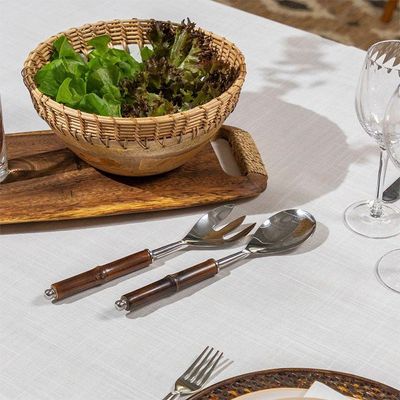 Conjunto De Talheres Copa E Cia Para Salada 2 Peças Garbo Bamboo