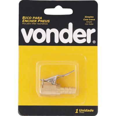 Bico Para Encher Pneu Com Presilha Espiga 5-16 Latão Vonder