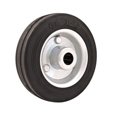 Roda Borracha 6 Leve 130kg Eixo Rolamento Rolete 20mm Vonder