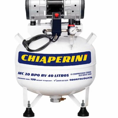 Motocompressor Odontológico S-Óleo 40l Mc10 Chiaperini 220V