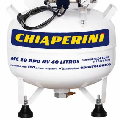 Motocompressor Odontológico S-Óleo 40l Mc10 Chiaperini 220V