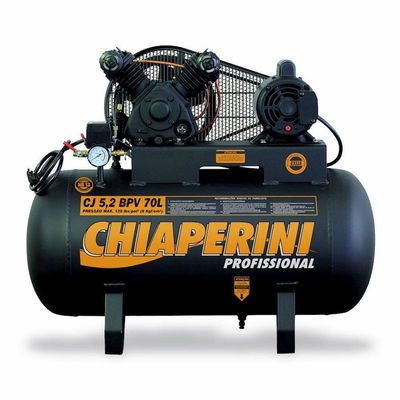 Compressor Ar 5,2 Bpv S-rodas Mono 1hp 70l Chiaperini