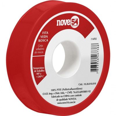Fita Veda Rosca 18mmx10m Ptfe Teflon - Nove54