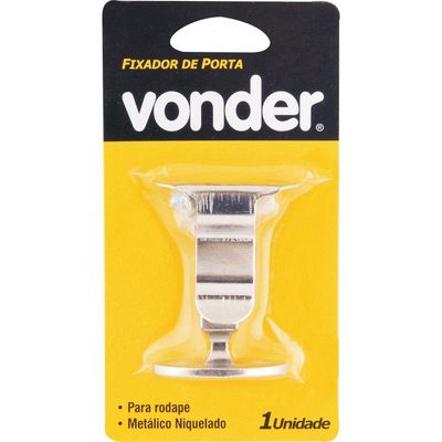 Fixador De Porta Metálico Niquelado Para Rodapé Vonder