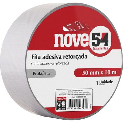 Fita Adesiva Reforçada Silver Tape 50mmx10m Prata - Nove54