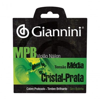 Corda Violao Giannini Genws Cristal/ Prata Sem Bolinha