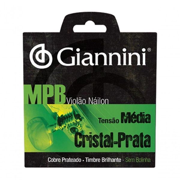 Corda Violao Giannini Genws Cristal/ Prata Sem Bolinha