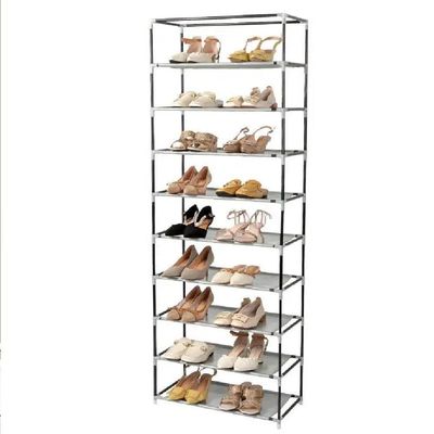 Armario Sapateira 30 Pares Grande Prova Poeira 10 Prateleiras Rack Organizador Estante Guarda Roupa