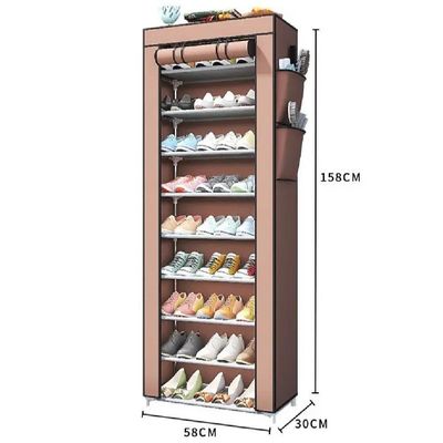Armario Sapateira 30 Pares Grande Prova Poeira 10 Prateleiras Rack Organizador Estante Guarda Roupa