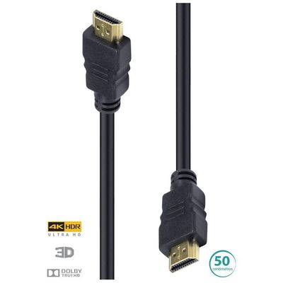 Cabo Hdmi 2.0 4K Ultra Hd 3D Conexao Ethernet 50 Cm - H20-05