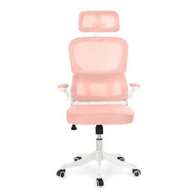 Kit 6 Cadeiras De Escritório Executiva Viena Com Regulagem De Altura - Rosa