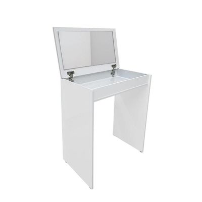 Penteadeira Mesa Maquiagem Quarto Camarim Branco Com Espelho
