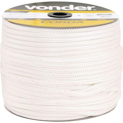 Corda Multifilamento Trançada 12,0mm 8,0kg 140 Metros Branca