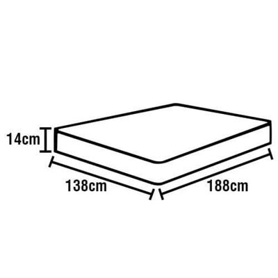 Colchão de Casal Ortobom Cannes Espuma D33 14x138x188 cm - Azul