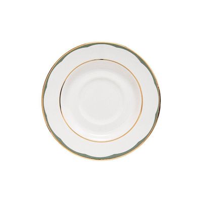 Xícara Com Pires Copa E Cia Aquarelle Em Cerâmica Filetado Ouro Olive
