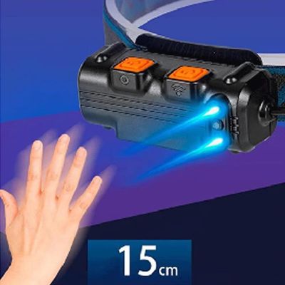 Lanterna De Cabeça Recarregavel Com Sensor De Movimento