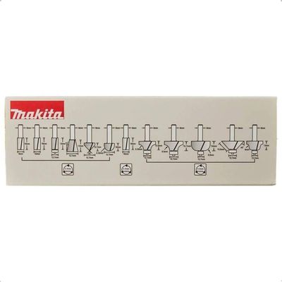 Kit De Fresas Encaixe De 1-4'' 12 Peças Makita