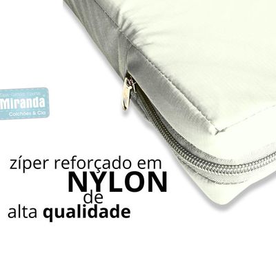 Capa Colchão Solteiro Impermeável Hospitalar Com Zíper - Branca 88x188x18cm